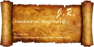 Jandaurek Reginald névjegykártya